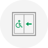 장애인 화장실에 설치되는 편개형 자동문